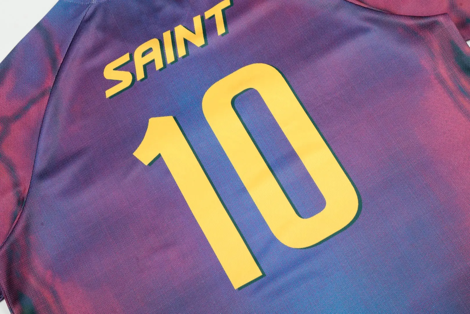 Saint Michael Graphic Print V-Neck Jersey T-Shirt D8811519 — view 7