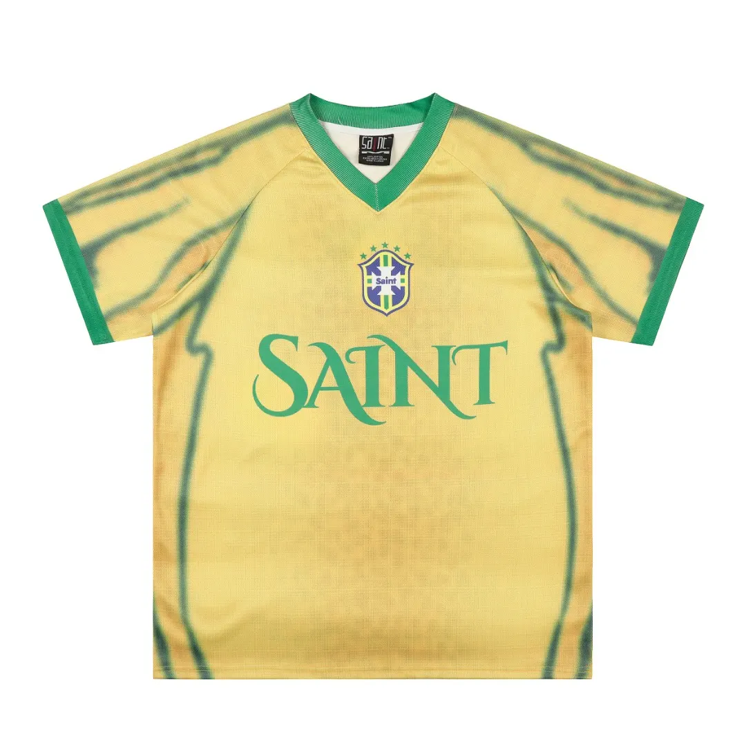 Saint Michael V-Neck Graphic Jersey T-Shirt D8811516 — view 2