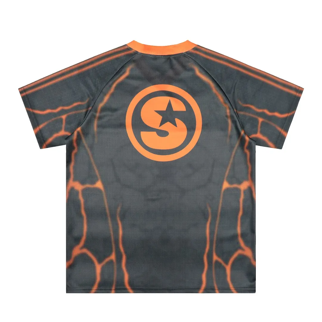 Saint Michael Graphic Print V-Neck Jersey D8811515 — view 3