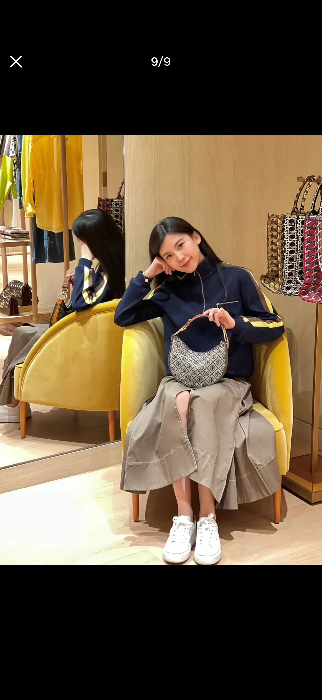 TB Mini Jacquard Crescent Bag D32018287 — view 5