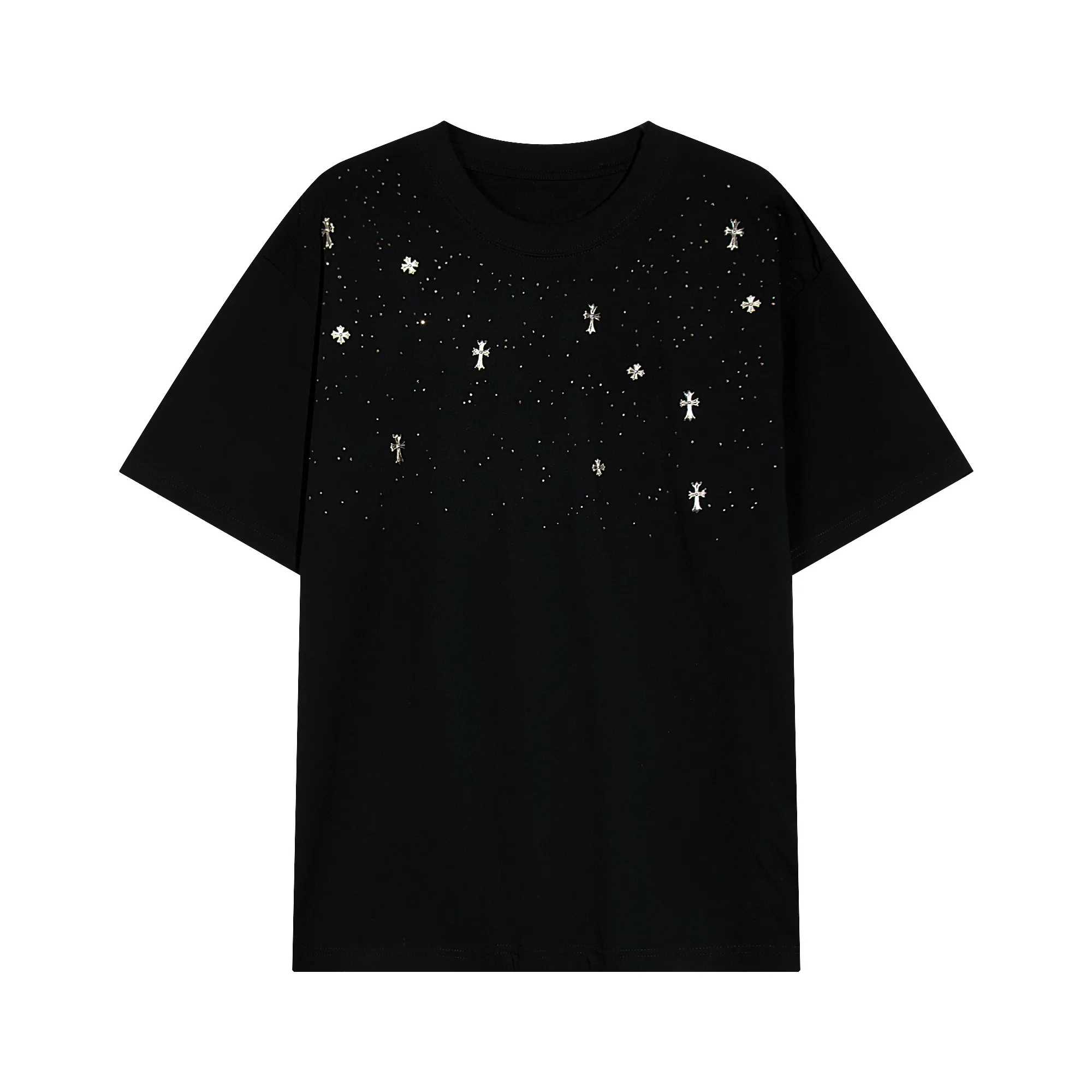 Embellished Cross Patch Cotton T-Shirt D11511617 — view 3