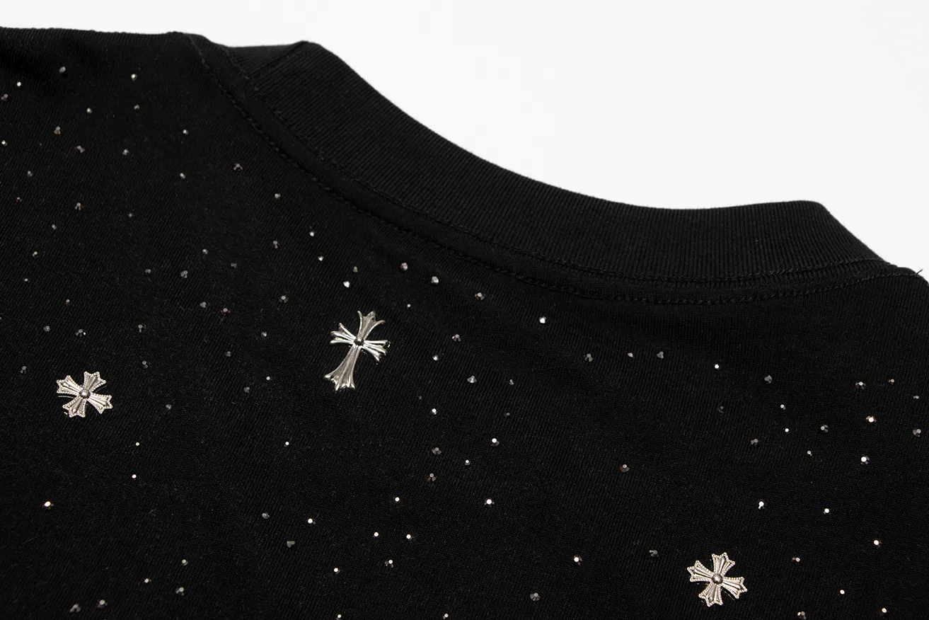 Embellished Cross Patch Cotton T-Shirt D11511617 — view 6