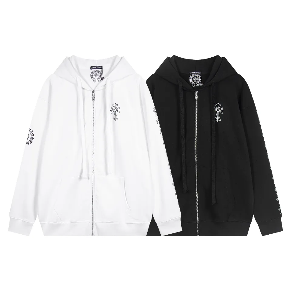 Logo-Print Zip-Up Cotton-Blend Hoodie D12515547