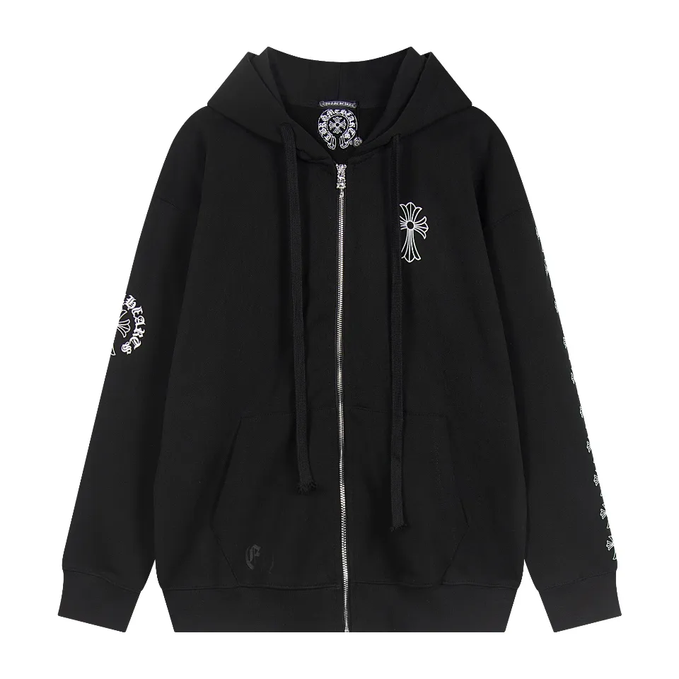 Logo-Print Zip-Up Cotton-Blend Hoodie D12515547 — view 2