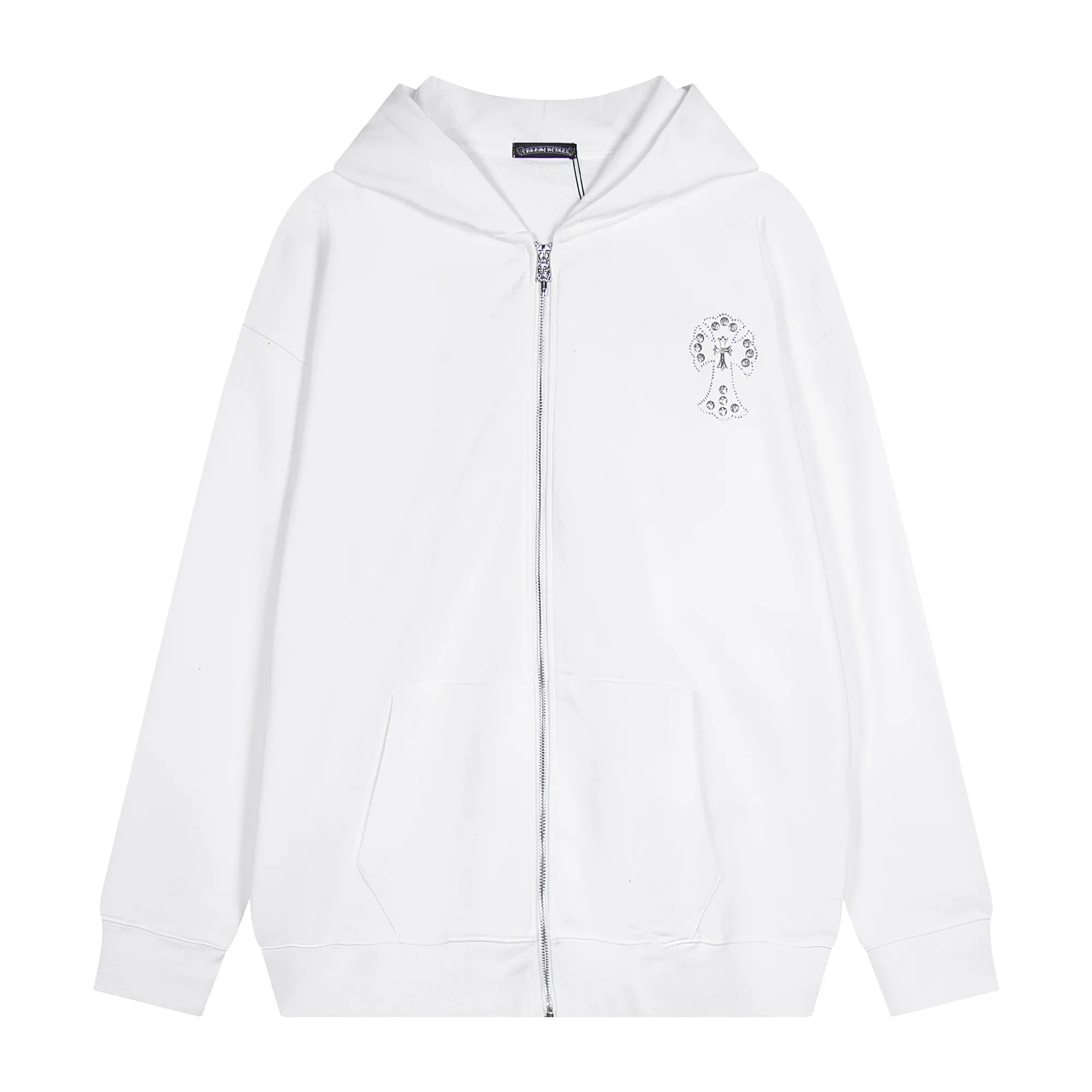 Rhinestone Cross Logo Zip-Up Hoodie D13515546 — view 2