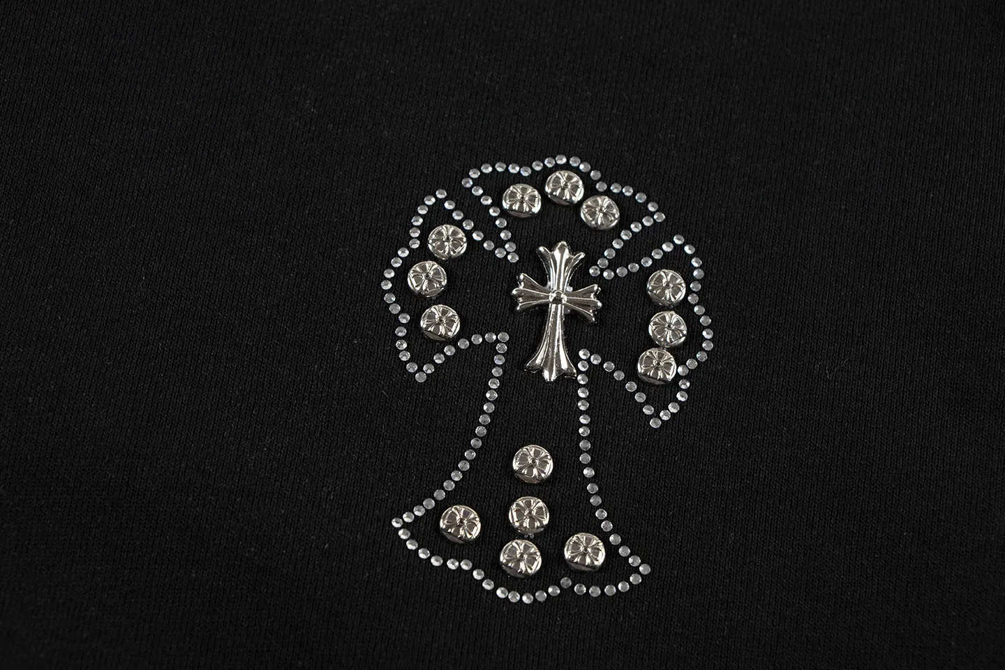 Rhinestone Cross Logo Zip-Up Hoodie D13515546 — view 6