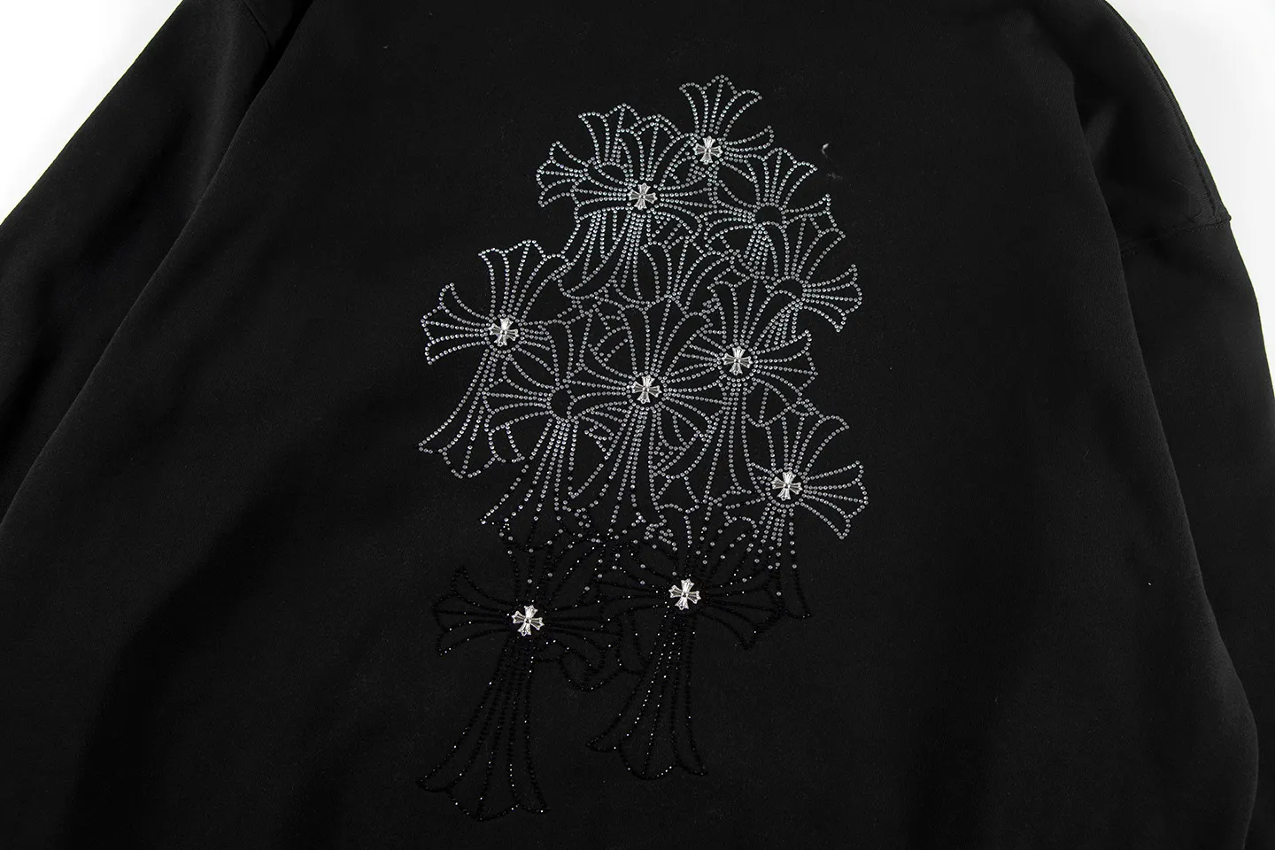 Rhinestone Cross Logo Zip-Up Hoodie D13515546 — view 8