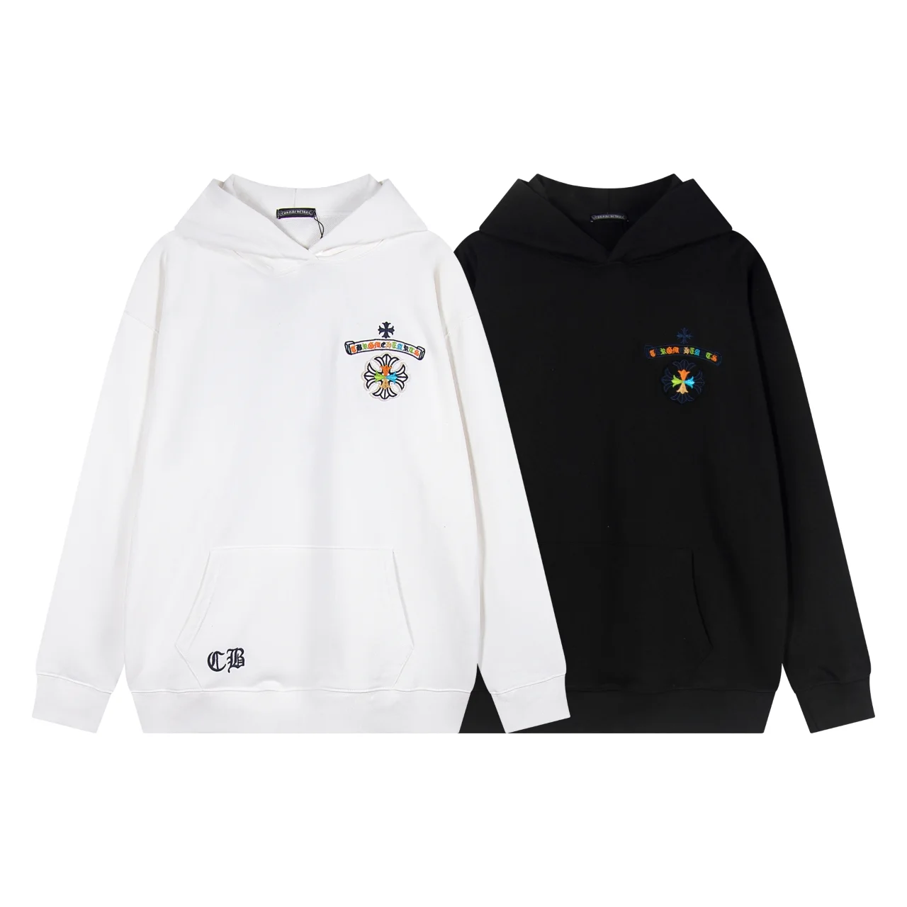 Rainbow Logo Embroidered Cotton Hoodie D12515539