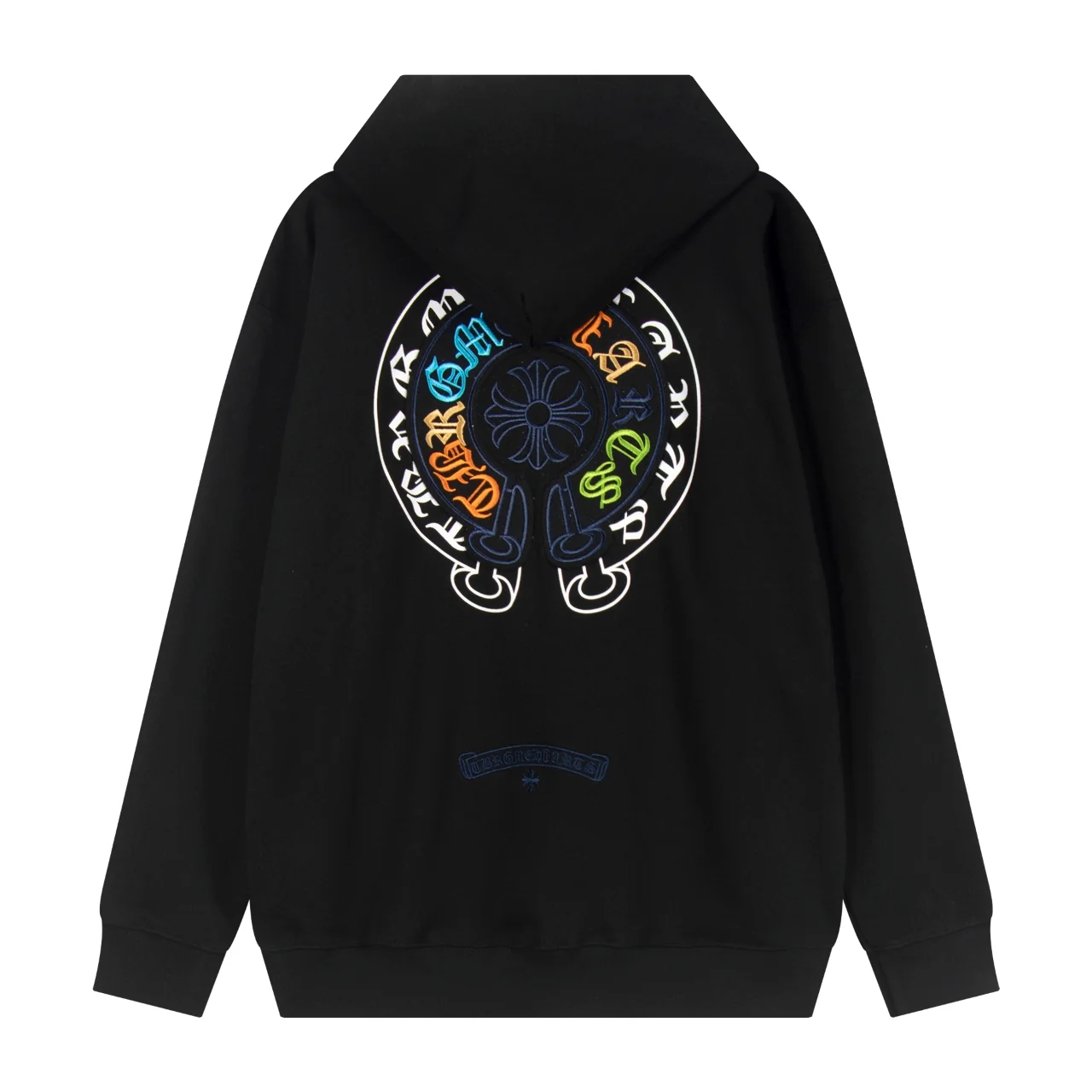 Rainbow Logo Embroidered Cotton Hoodie D12515539 — view 3