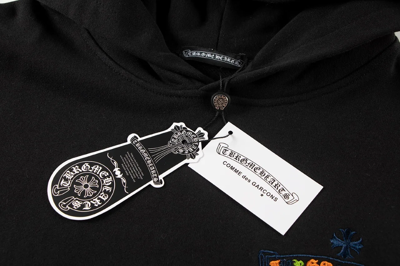 Rainbow Logo Embroidered Cotton Hoodie D12515539 — view 5