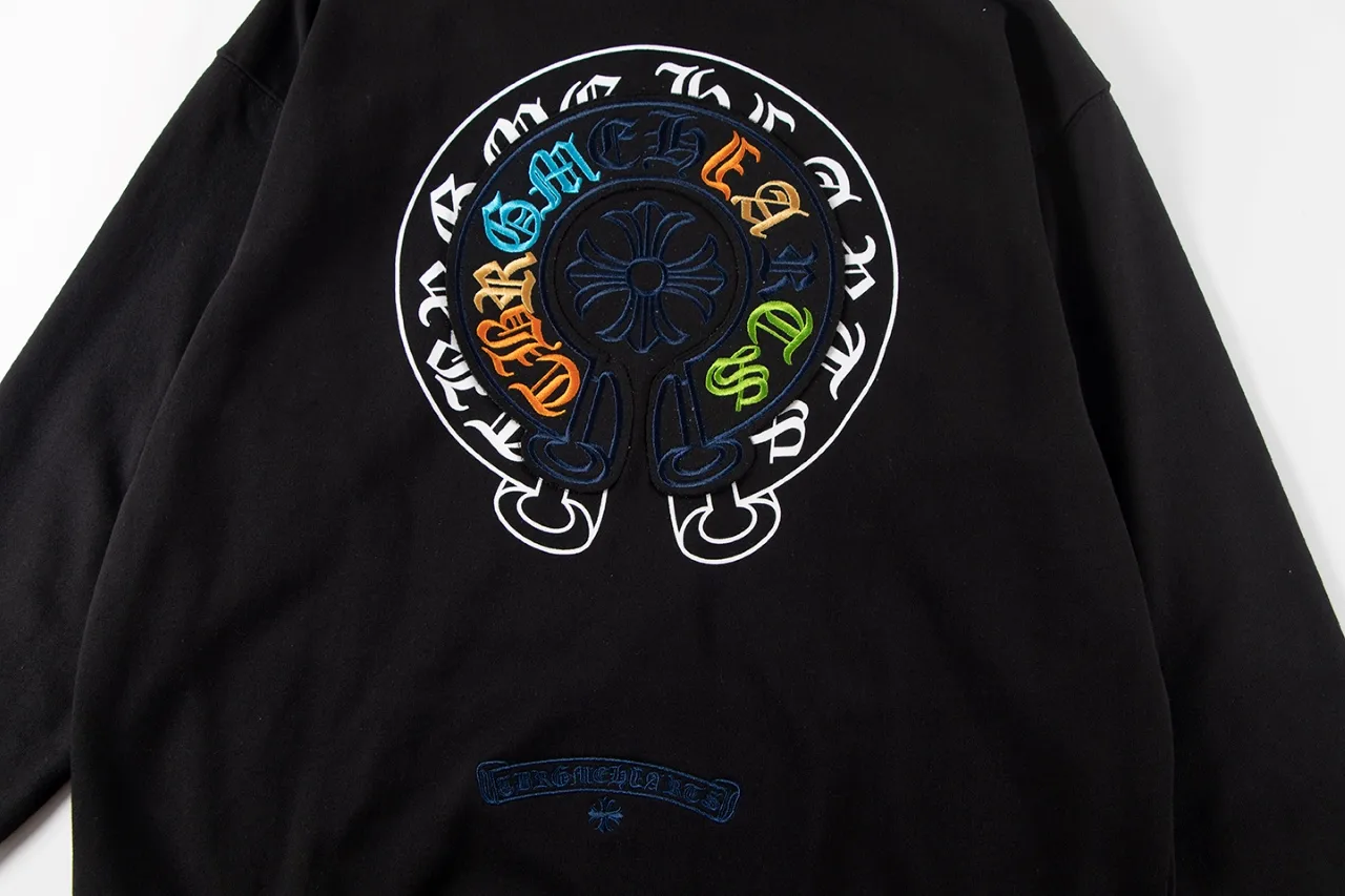 Rainbow Logo Embroidered Cotton Hoodie D12515539 — view 9
