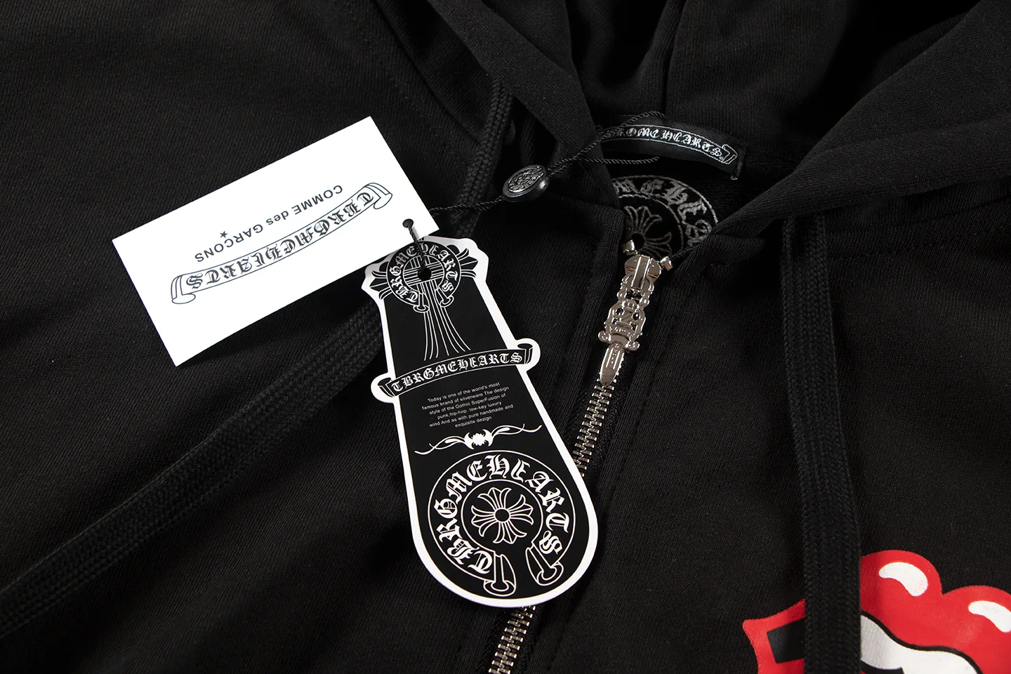 Logo Print Zip-Up Cotton Hoodie D12515537 — view 5