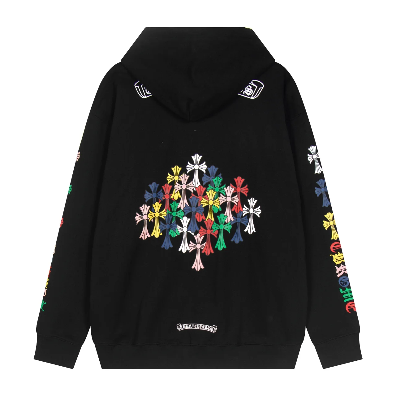Multicolor Cross Print Fleece Hoodie D12515536 — view 3