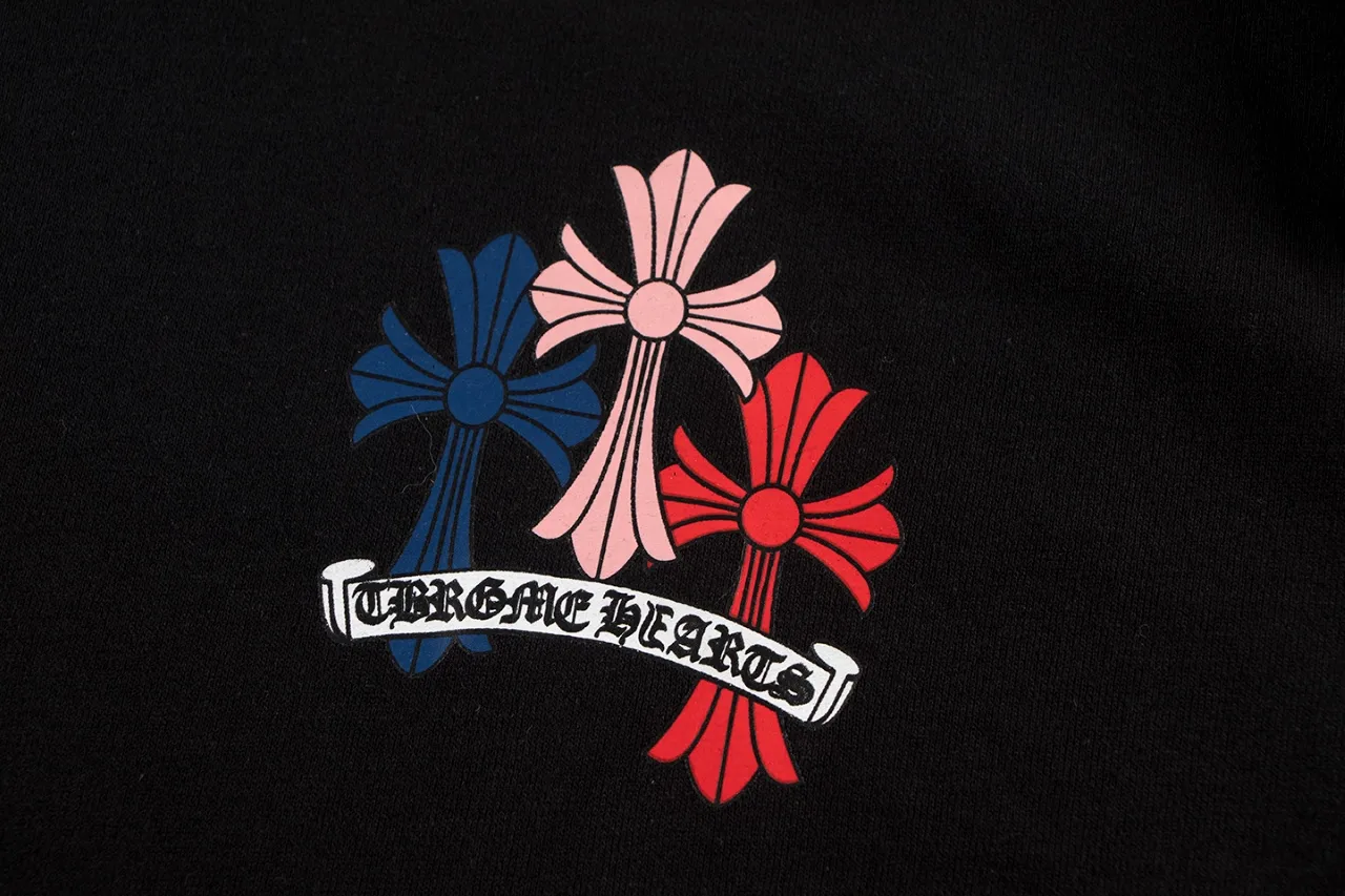 Multicolor Cross Print Fleece Hoodie D12515536 — view 6