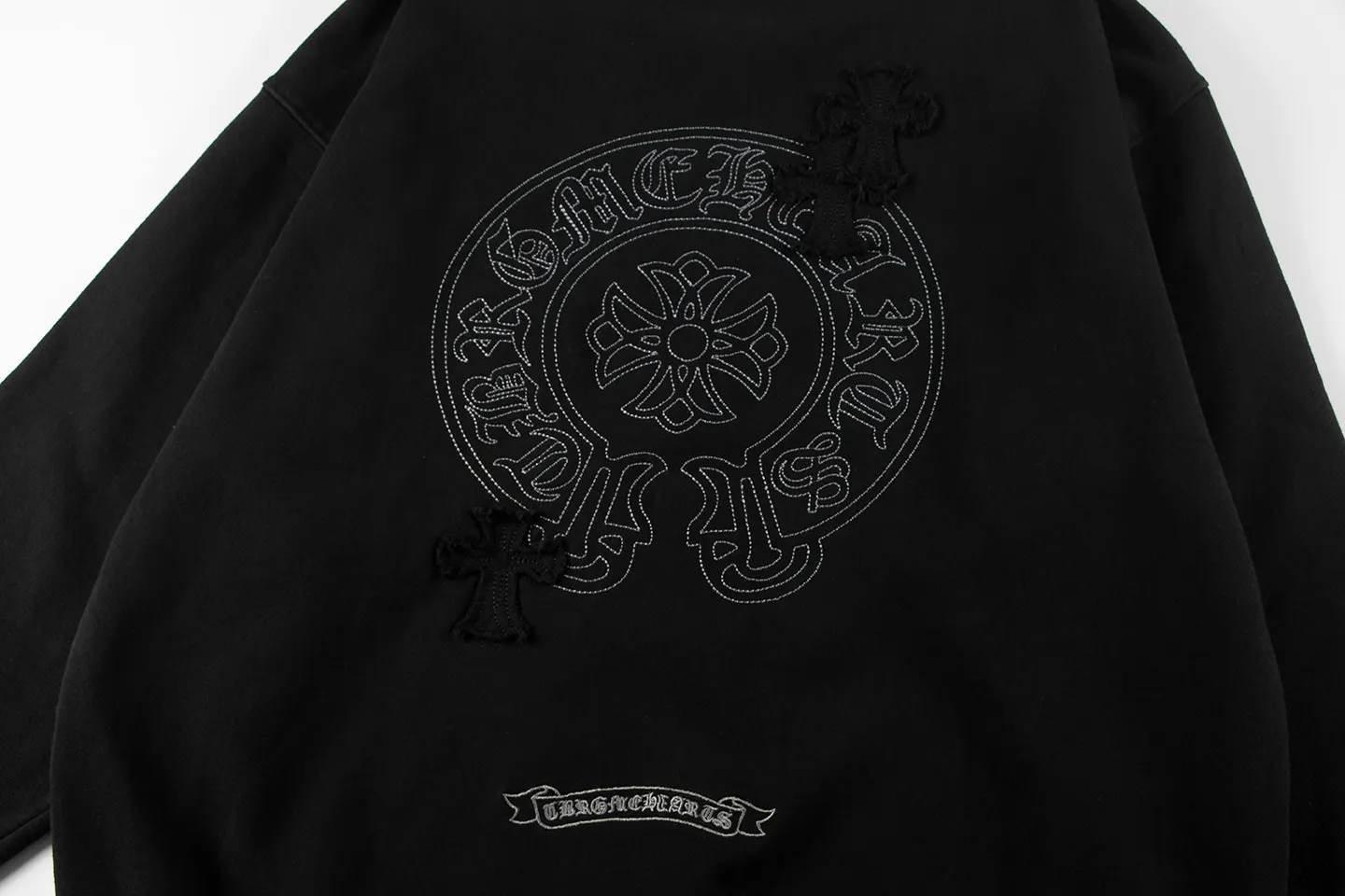 Embellished Cross Patch Crew-Neck Sweatshirt D12515529 — view 7