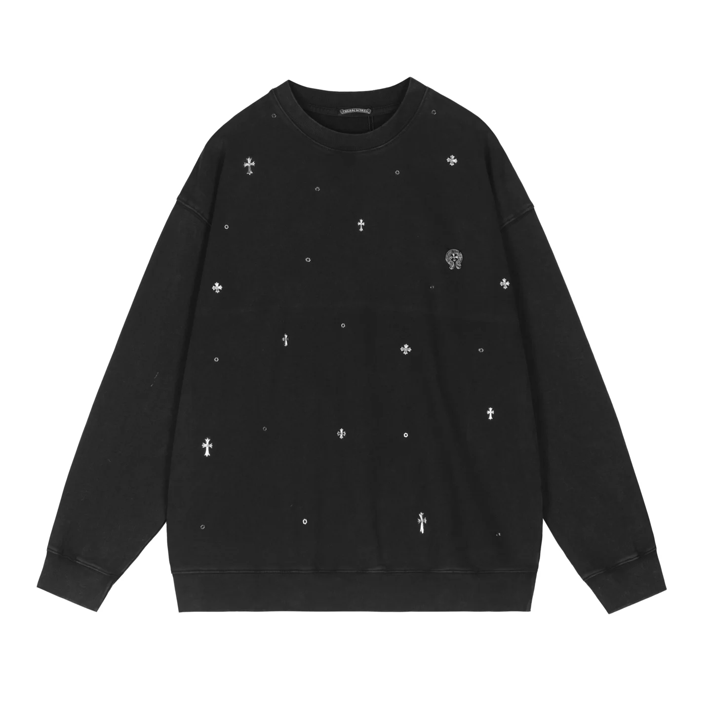 Studded Cross Crew-Neck Sweatshirt D12815528