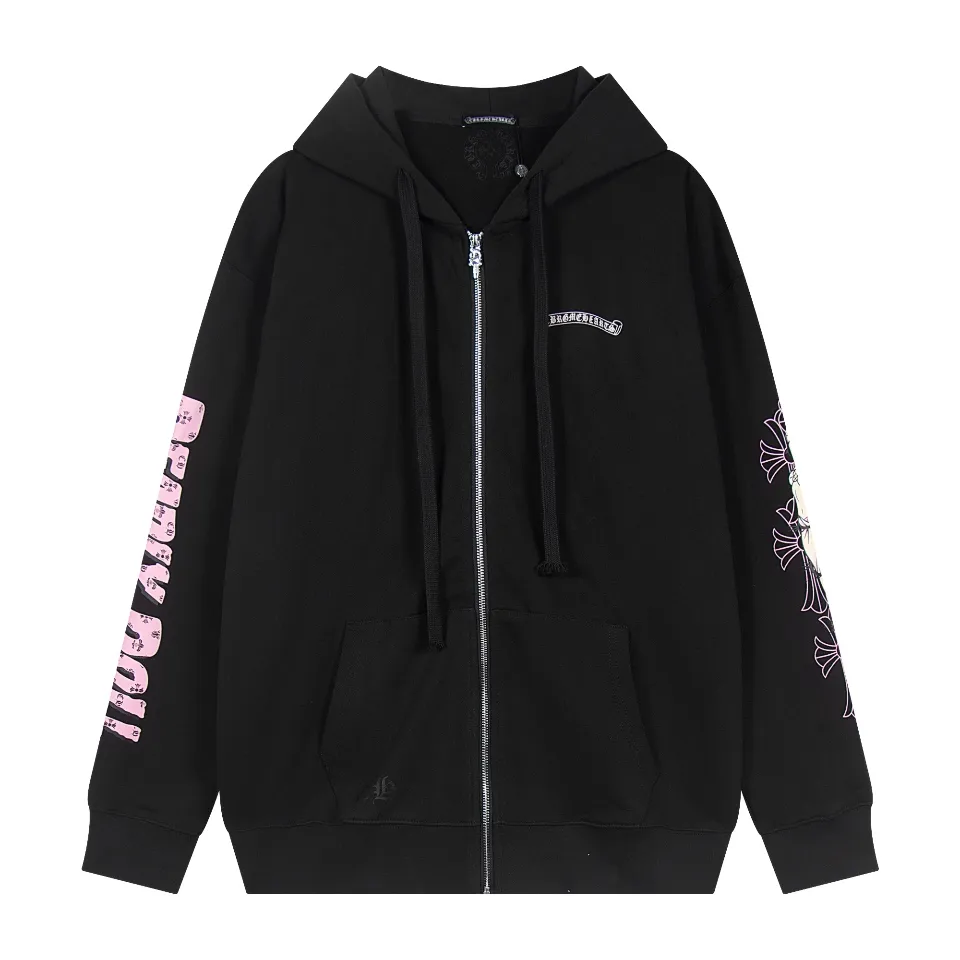 Logo-Print Zip-Up Cotton Hoodie D12515524