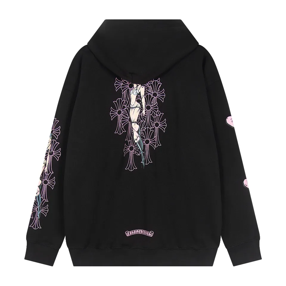 Logo-Print Zip-Up Cotton Hoodie D12515524 — view 2