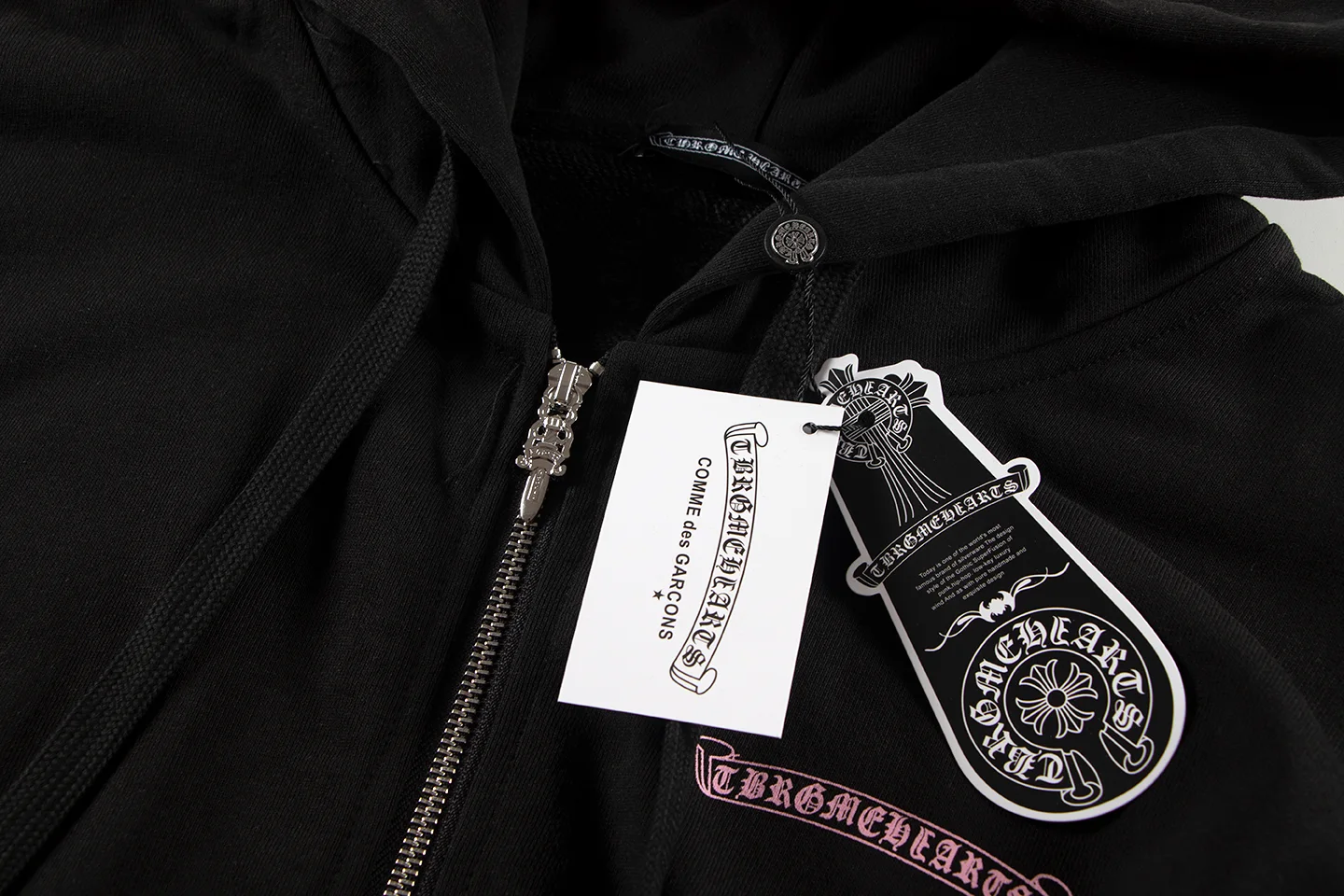 Logo-Print Zip-Up Cotton Hoodie D12515524 — view 4