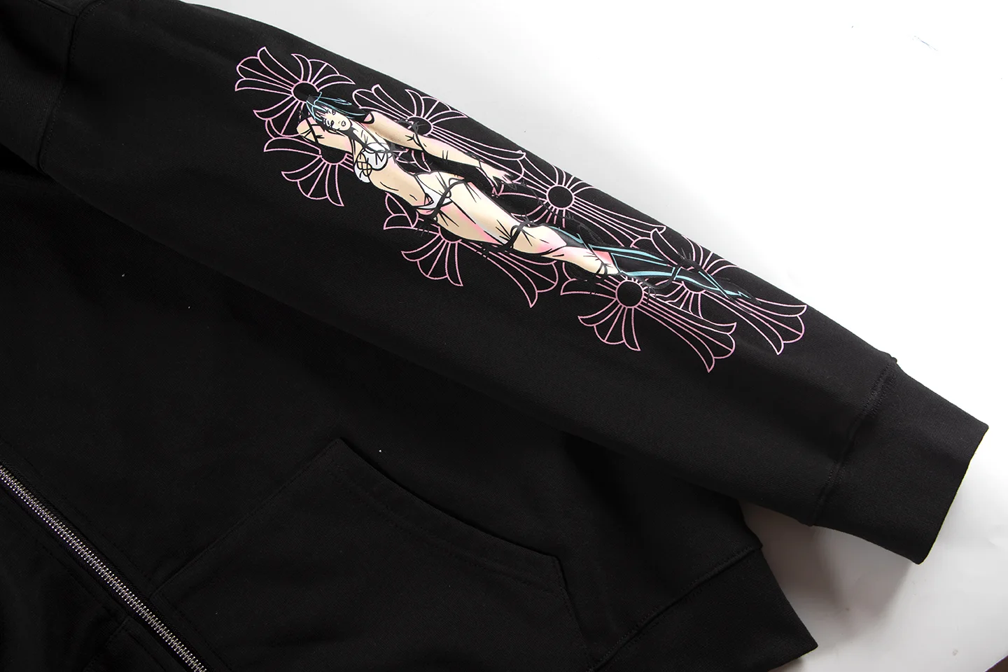 Logo-Print Zip-Up Cotton Hoodie D12515524 — view 6