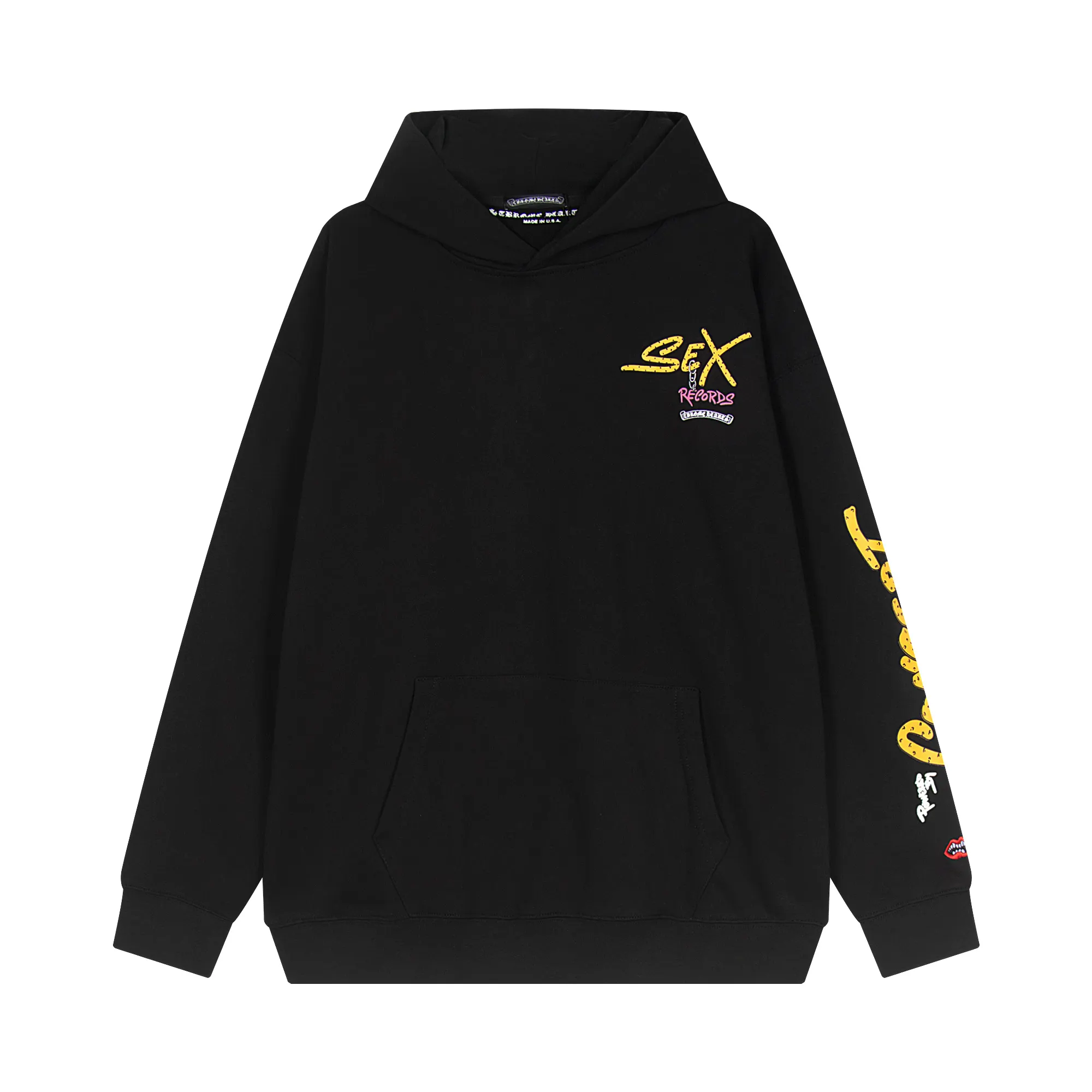 Sex Records Embroidered Cotton Hoodie D11515523