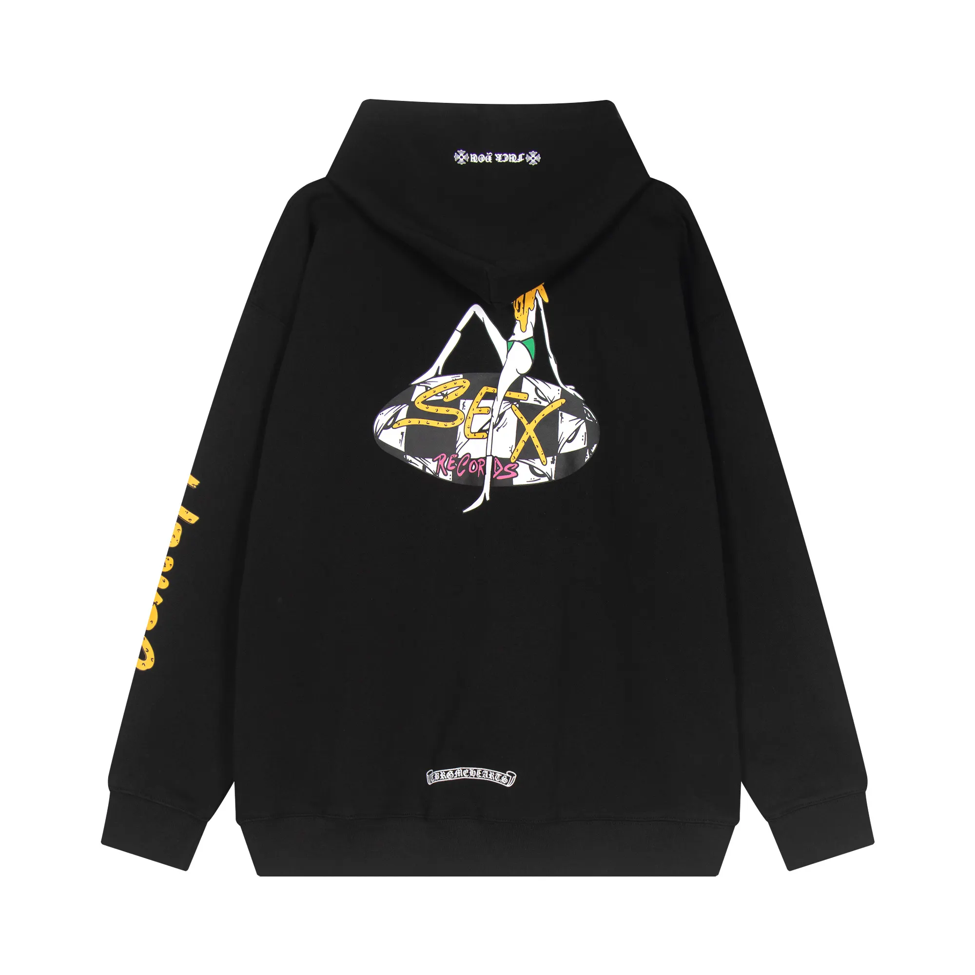 Sex Records Embroidered Cotton Hoodie D11515523 — view 2