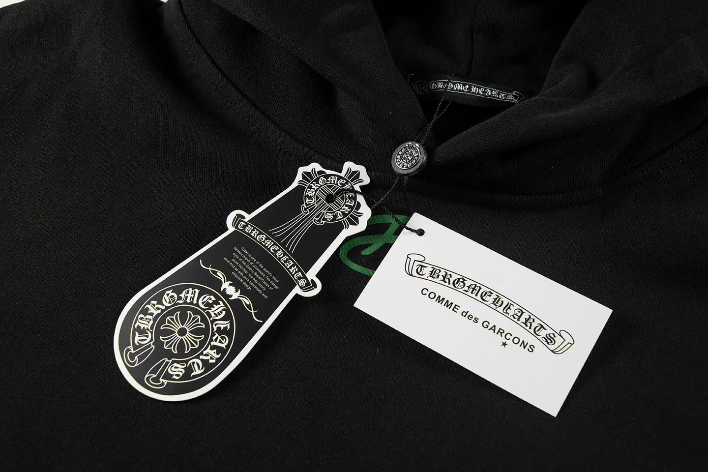 Multi-Color Leather Patch Cross Hoodie D14515522 — view 4
