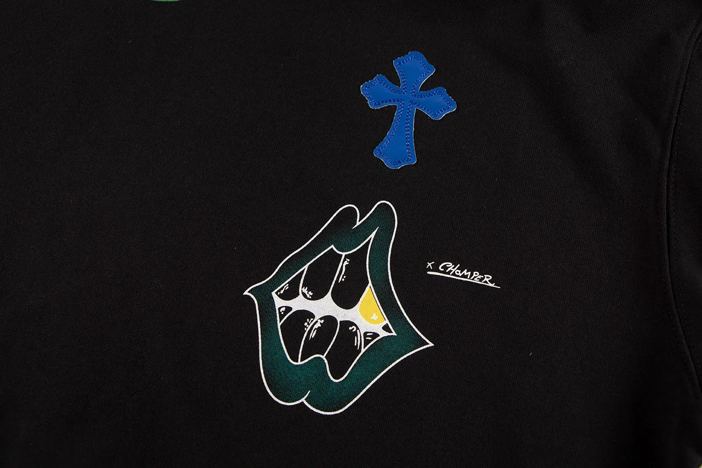 Multi-Color Leather Patch Cross Hoodie D14515522 — view 5