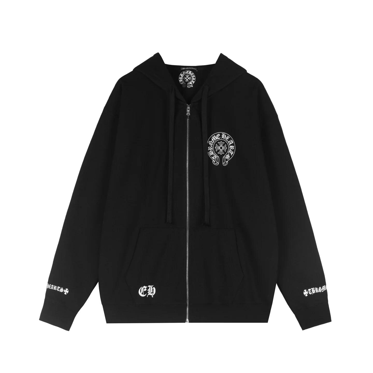 Chrome Hearts Horseshoe Logo Zip-Up Hoodie D13515516