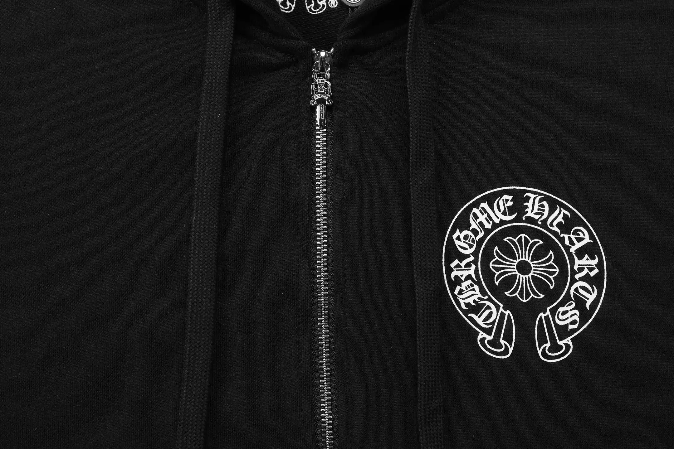 Chrome Hearts Horseshoe Logo Zip-Up Hoodie D13515516 — view 4