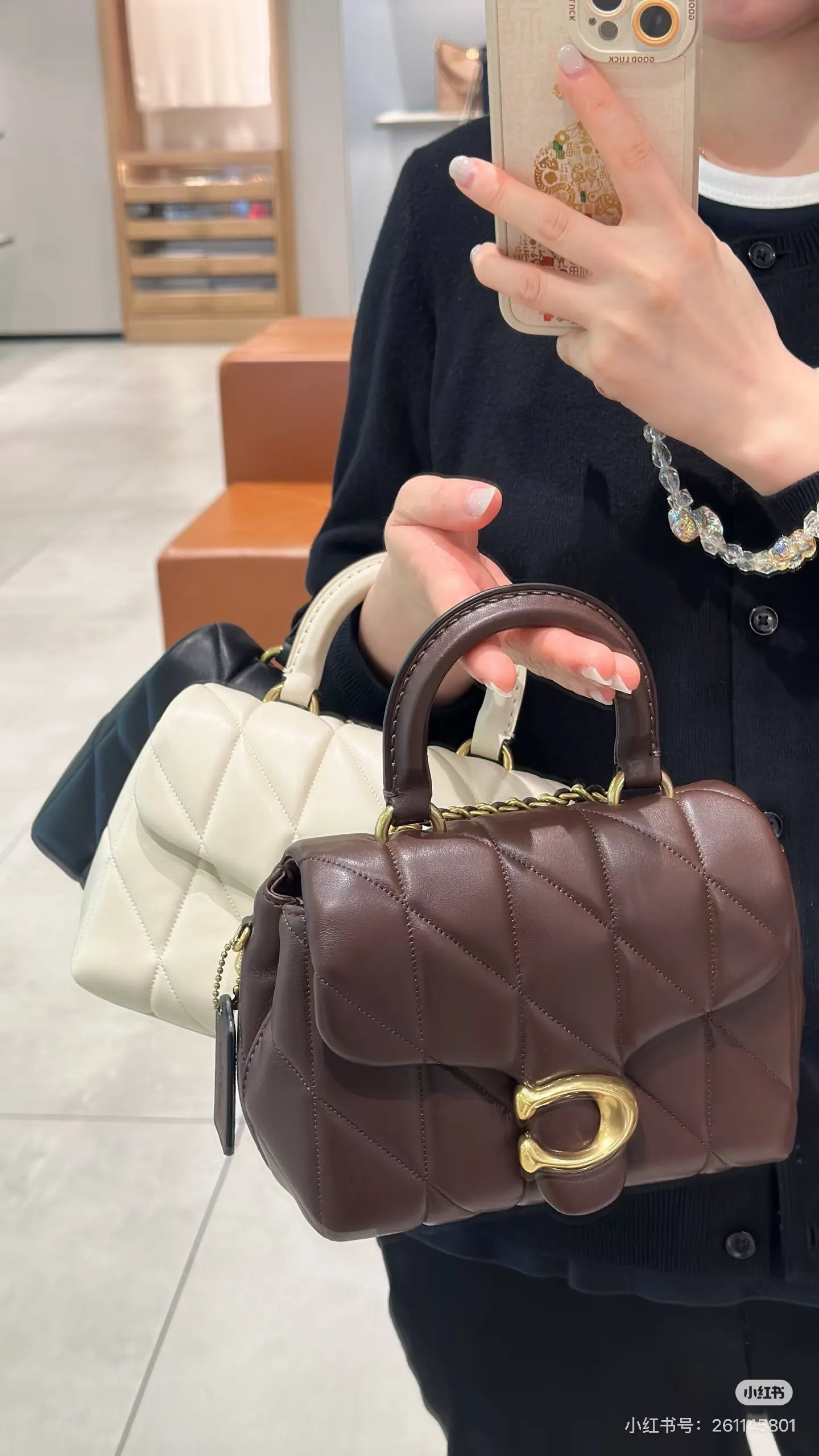 Tabby Quilted Leather Top Handle Bag D34018347 — view 4
