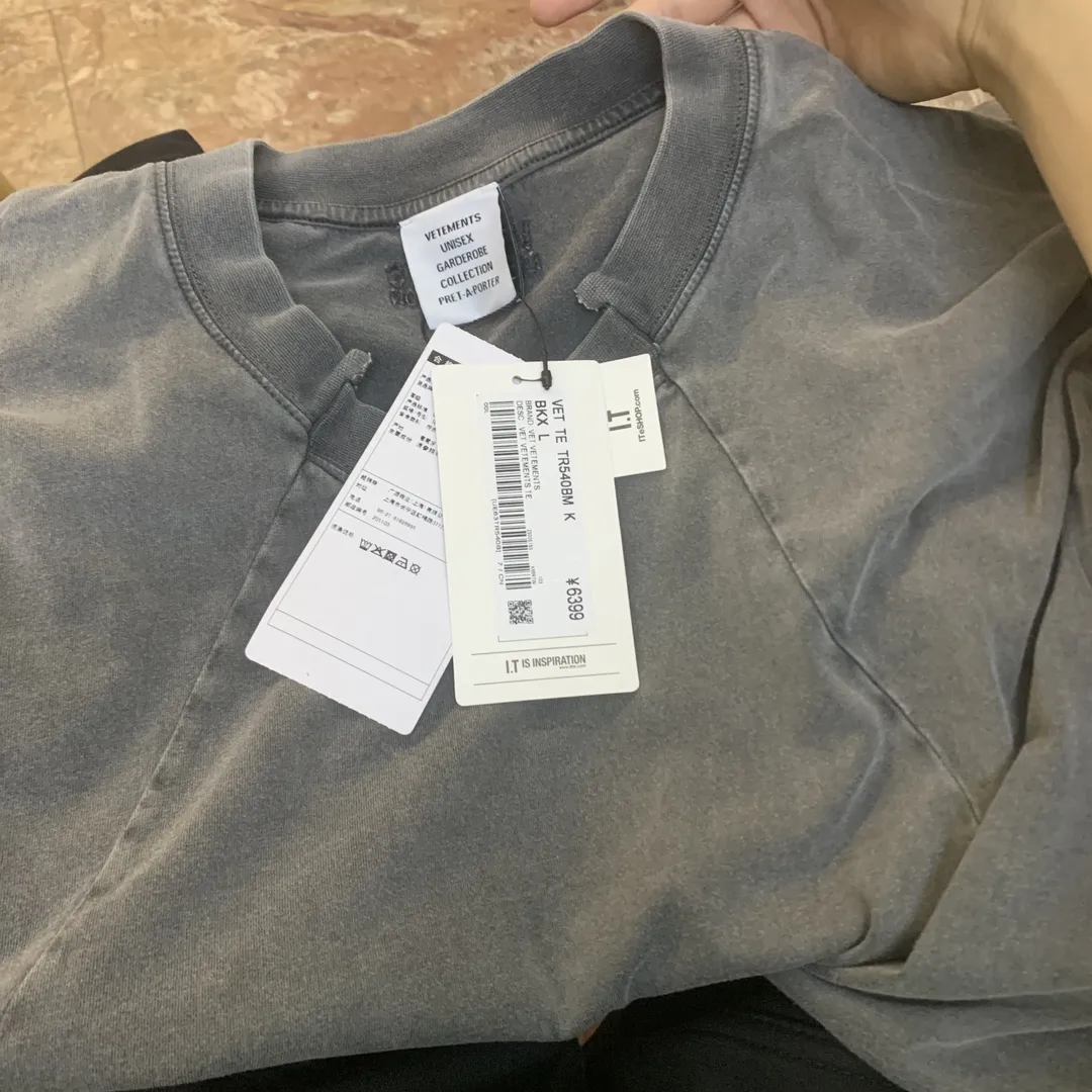 Panelled Washed Cotton T-Shirt D17512750 — view 2