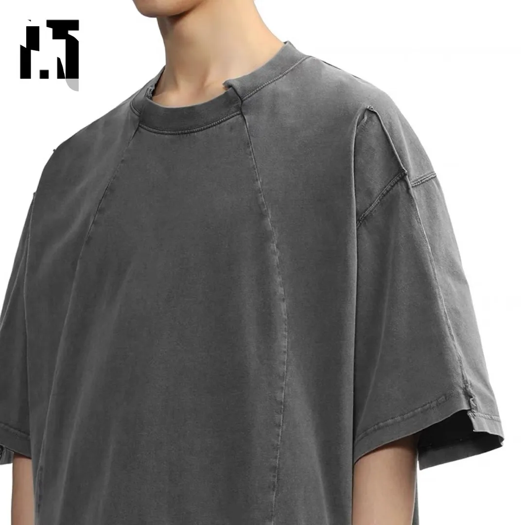 Panelled Washed Cotton T-Shirt D17512750 — view 7