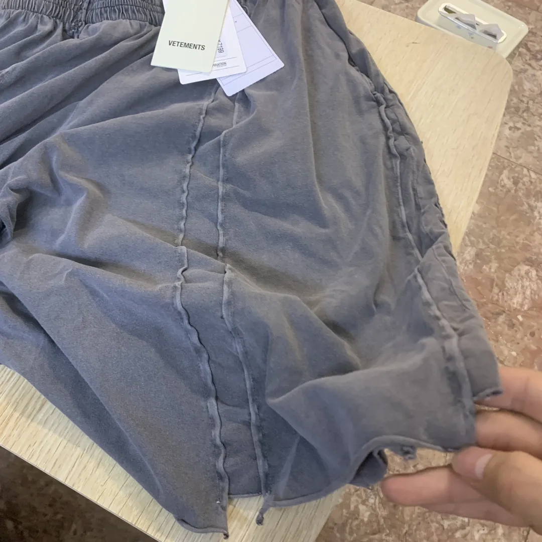Panelled Washed Cotton Shorts D20012749 — view 3