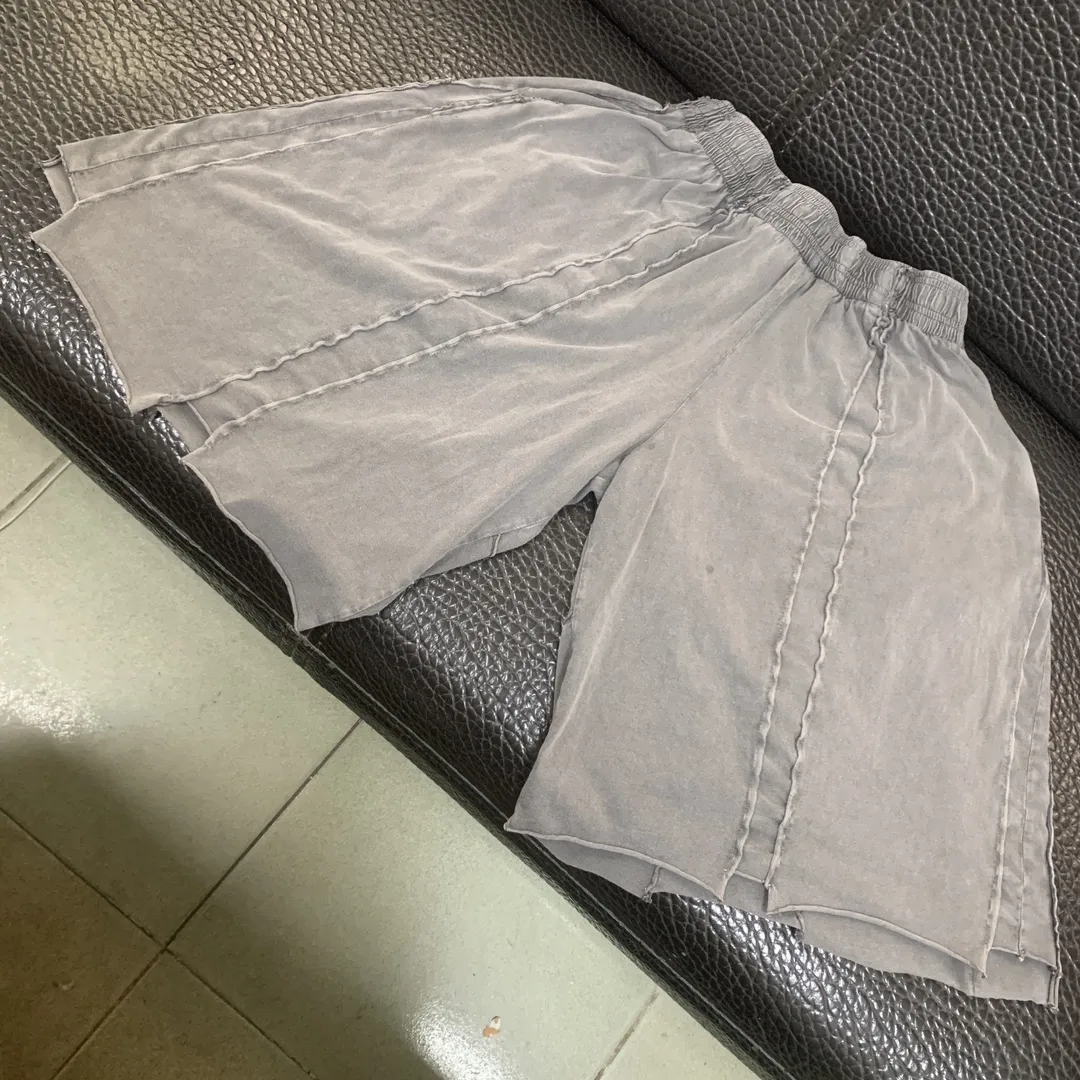 Panelled Washed Cotton Shorts D20012749 — view 4