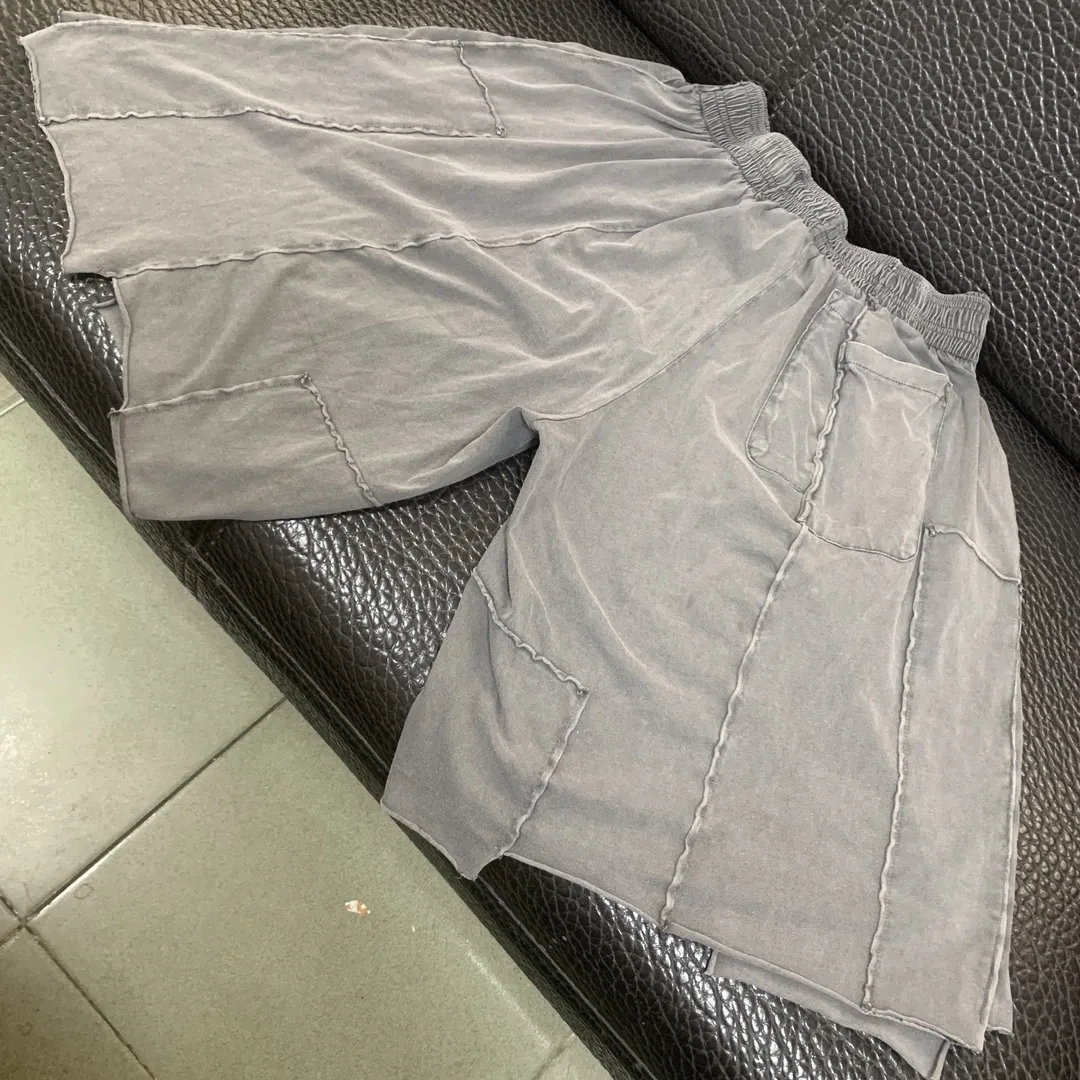 Panelled Washed Cotton Shorts D20012749 — view 5
