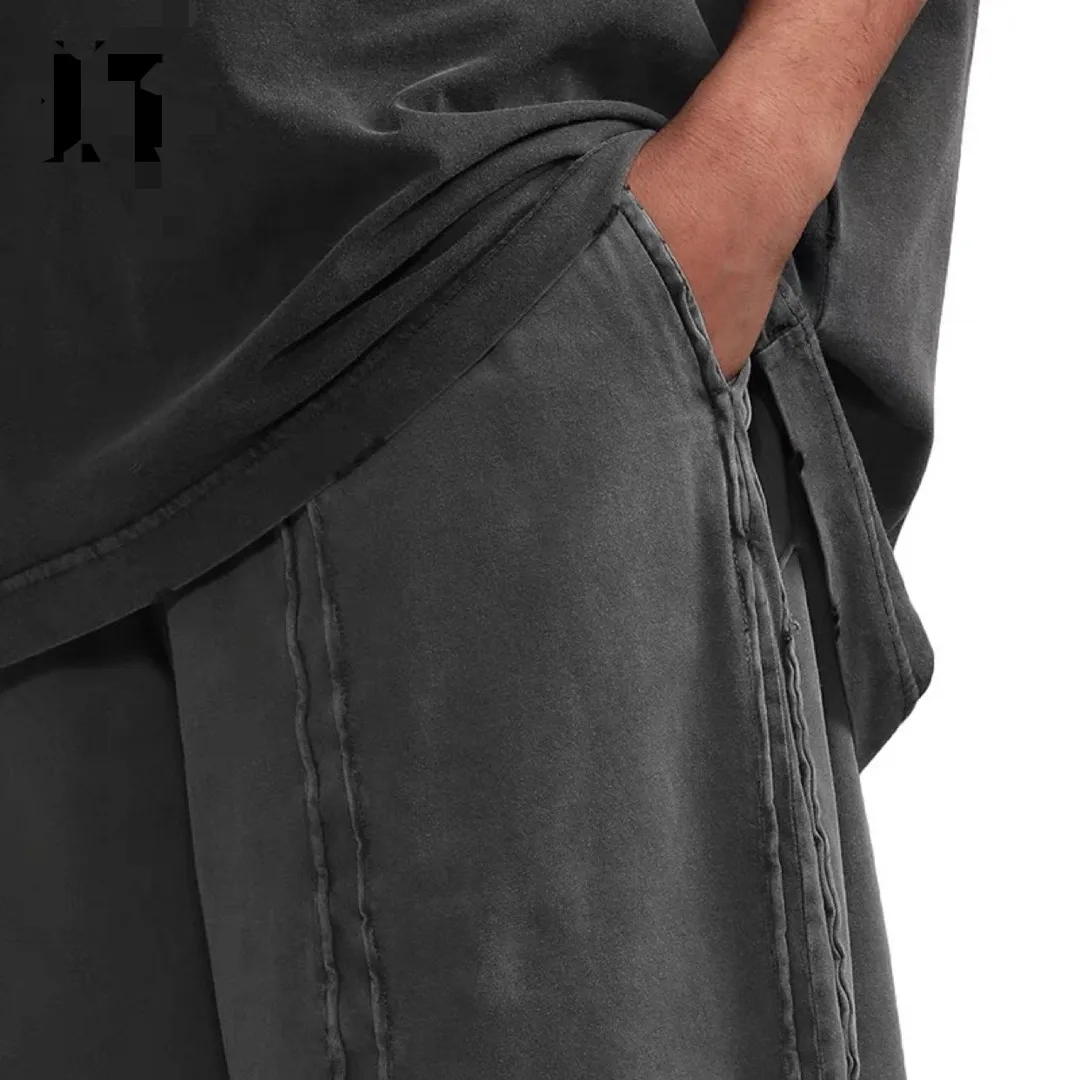 Panelled Washed Cotton Shorts D20012749 — view 6