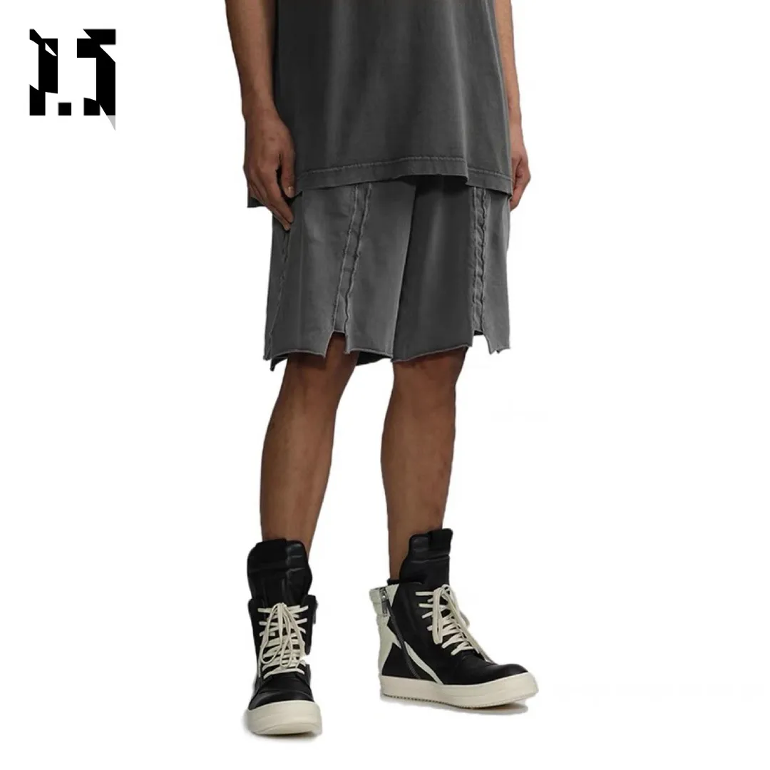 Panelled Washed Cotton Shorts D20012749 — view 7
