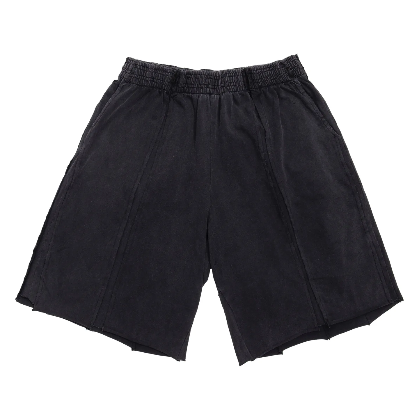 Panelled Washed Cotton Shorts D20012749 — view 10