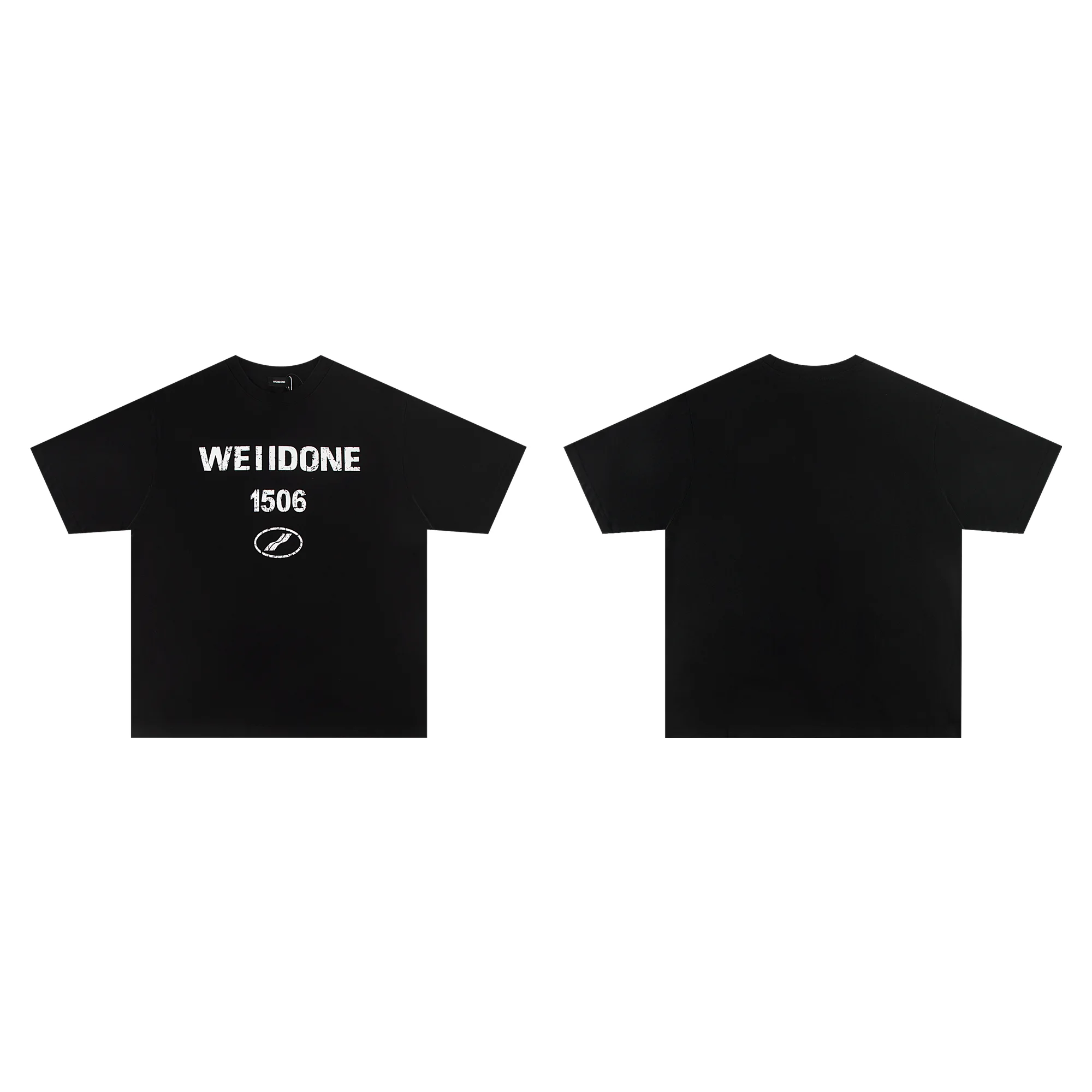 Distressed Logo Print Oversized T-Shirt D9011459