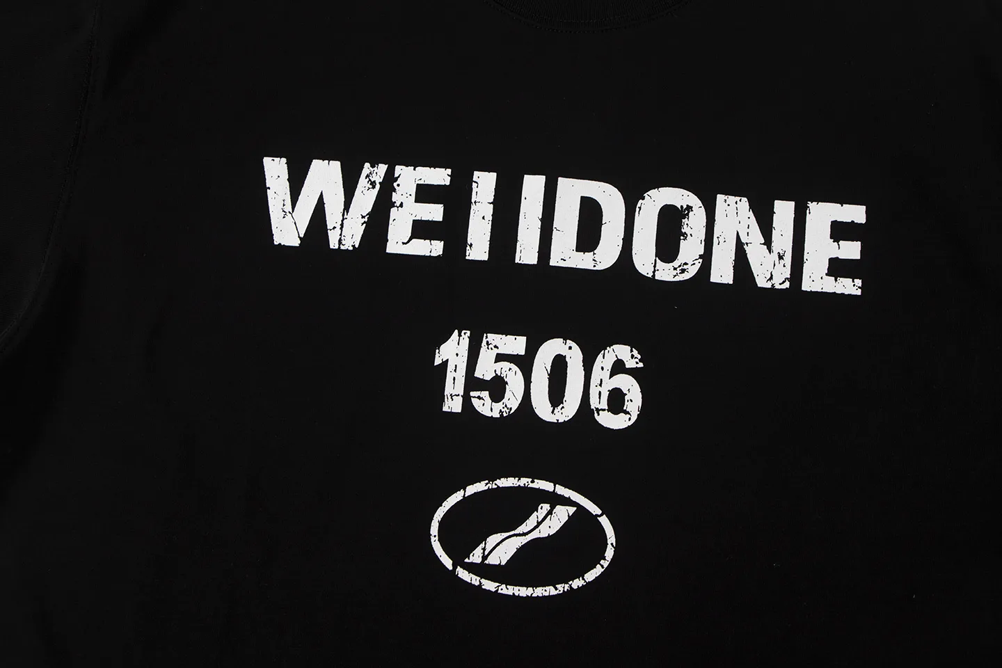 Distressed Logo Print Oversized T-Shirt D9011459 — view 4