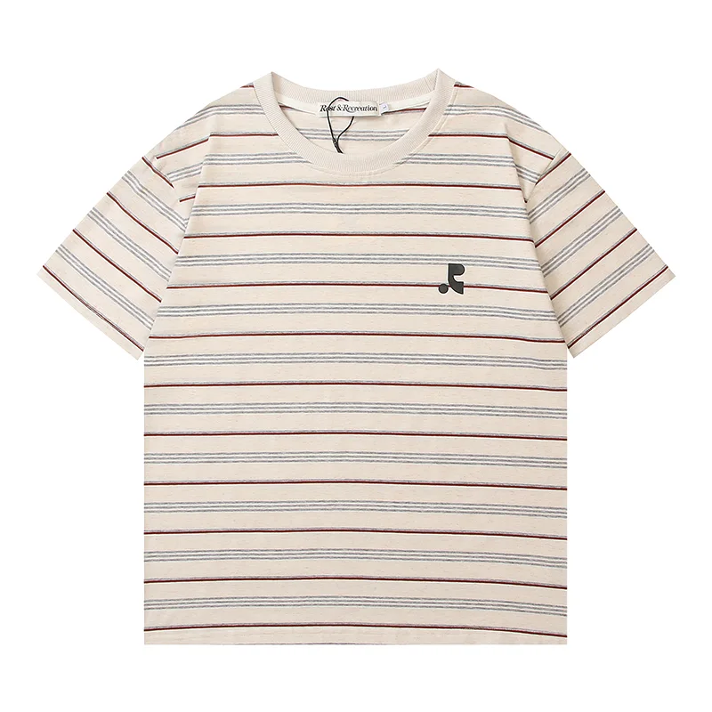 Striped Logo-Embroidered Cotton T-Shirt D4515589 — view 2