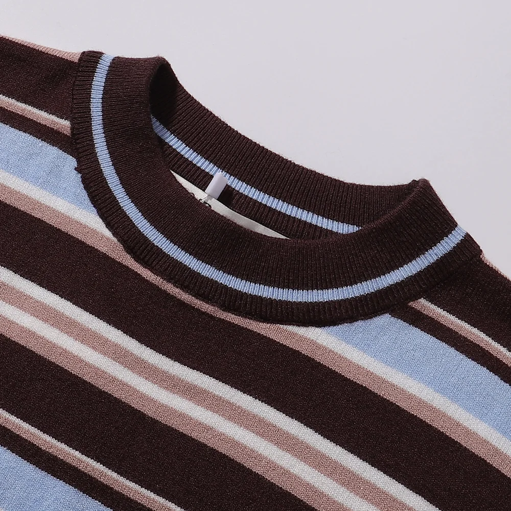 Striped Long-Sleeve Cotton T-Shirt D7515602 — view 4