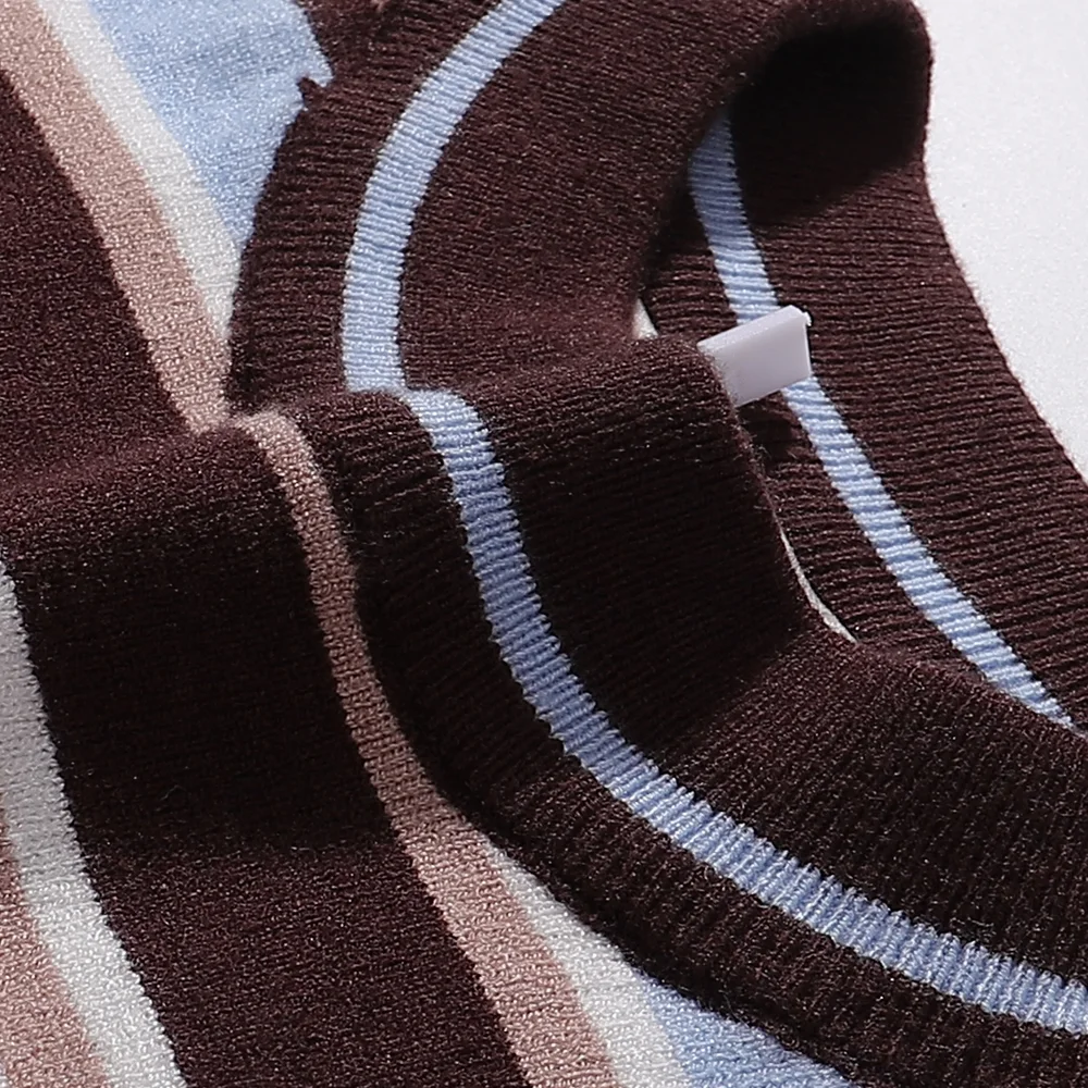 Striped Long-Sleeve Cotton T-Shirt D7515602 — view 6
