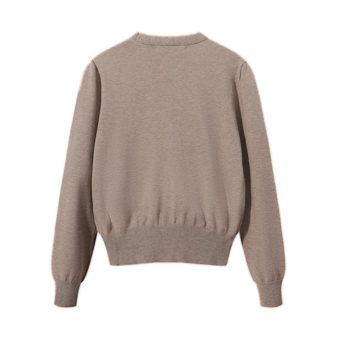 Layered-Effect V-Neck Knit Cardigan D7815577 — view 3