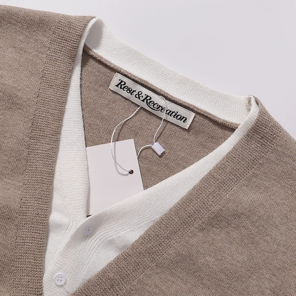 Layered-Effect V-Neck Knit Cardigan D7815577 — view 4