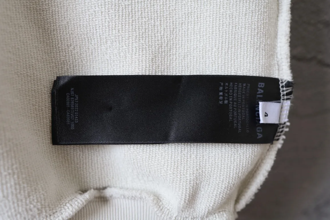 Distressed Logo Print Zip-Up Hoodie D30921330 — view 8