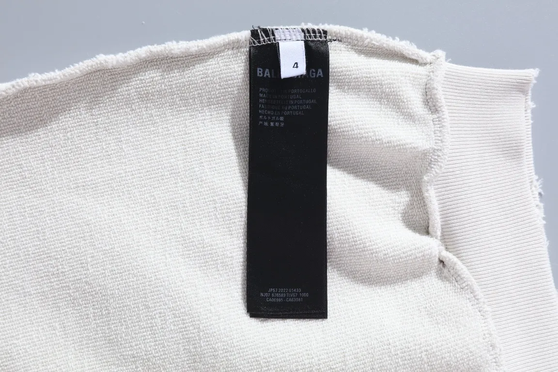 Distressed Logo Print Zip-Up Hoodie D30921330 — view 17