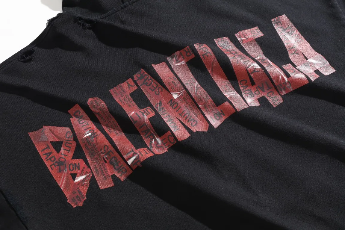 Distressed Tape Logo Zip-Up Hoodie D30921329 — view 12