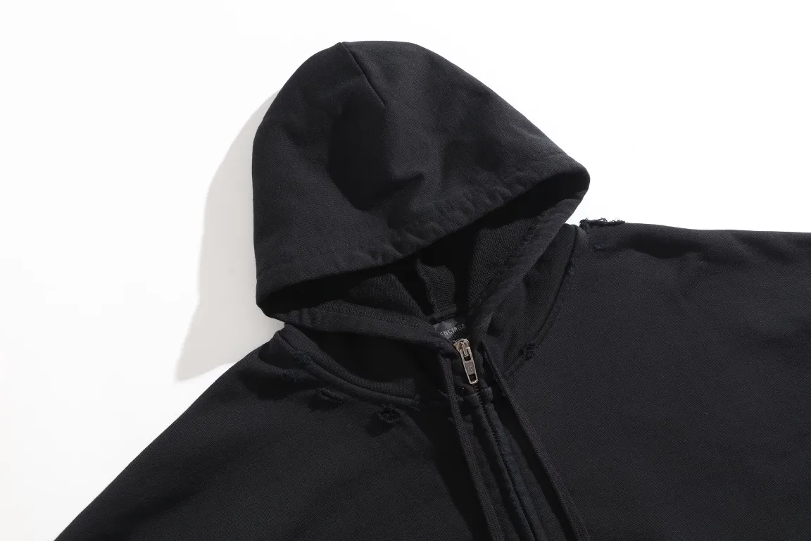 Distressed Tape Logo Zip-Up Hoodie D30921329 — view 14